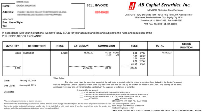 SELL INVOICE